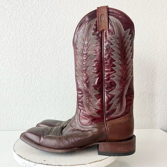 Rod Patrick Mens Cowboy Boots Size 11.5EEE Brown Leather Western Square Toe $695 - Picture 4 of 11